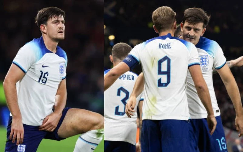 Harry Maguire lại khiến các CĐV không nhịn được cười trong trận đấu giữa Anh và Scotland.