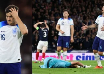 Maguire "làm trò" trong chiến thắng của đội tuyển Anh trước Scotland