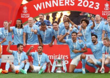 Chùm ảnh dàn Sao Man City ăn mừng vô địch FA Cup 2022/23 cực chất
