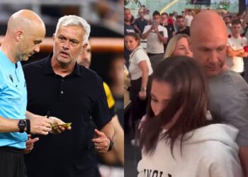 CLIP SỐC! Trọng tài Anthony Taylor bị CĐV Roma hành hung sau trận chung kết Cúp C2