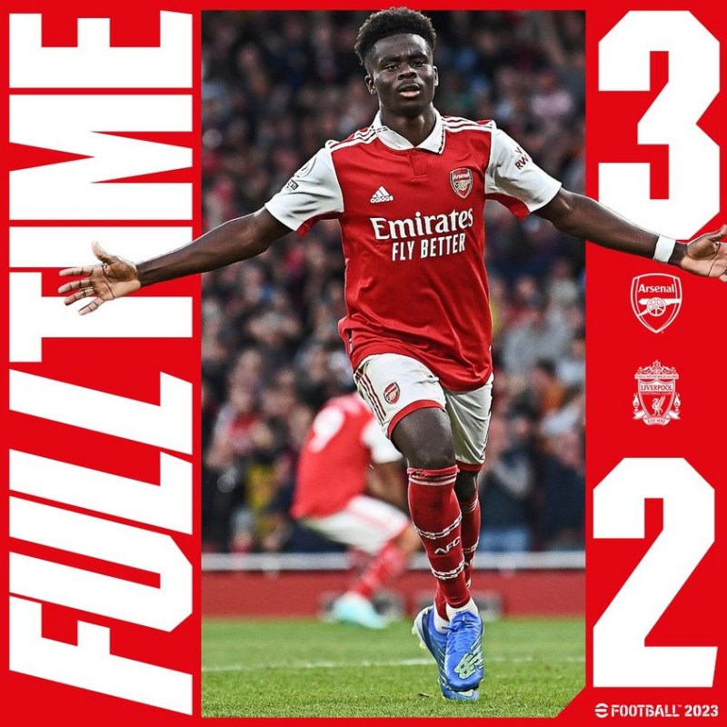 Arsenal vượt qua Liverpool với tỷ số 3-2