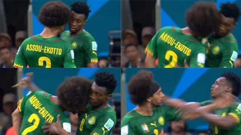 Son vs Lloris tẩn nhau và 6 vụ ẩu đả kinh điển giữa "gà nhà" trên sân bóng | Hình 6 Benoit Assou-Ekotto thiết đầu công với Benjamin Moukandjo