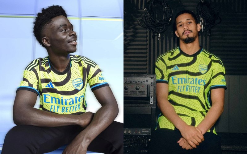 Saliba và Saka năng động trong chiến áo đấu sân khách The Gunners mùa 2023/24